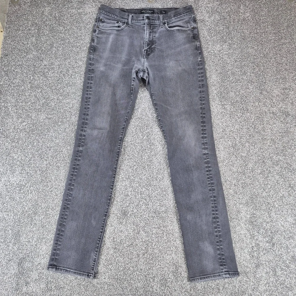 Lucky Brand 410 Athletic Slim Jeans Mens 31x32 Black Faded Stretch